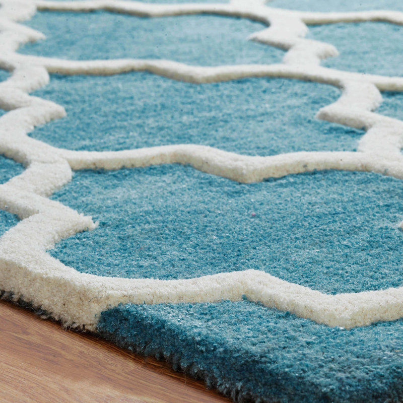 Latitude Vive Grant HandWoven Teal Rug & Reviews Wayfair.co.uk